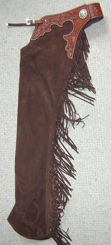 Brown Suede Mens Show Chaps