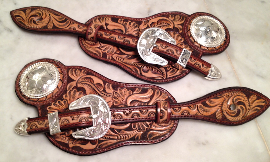 Sterling Concho Spur Straps